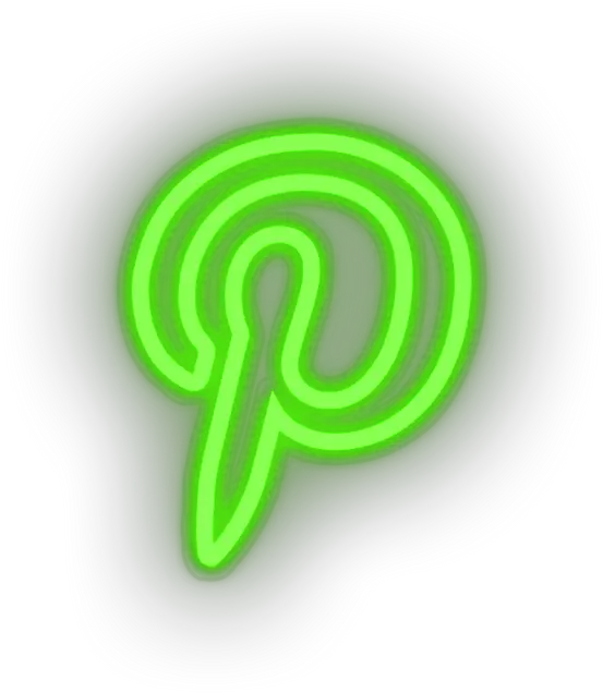 Pinterest Neon Sign Brands And Social Led Neon Decor Color Gradient Png Pinterest Icon Image