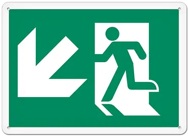 Fire Signs Running Man Sign Exit Down Left Japanese Emergency Exit Sign Png Running Man Logo