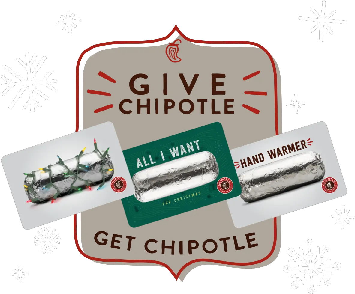 Chipotle Holiday Gift Cards Chipotle Gift Cards Png Buy One Get One Free Png