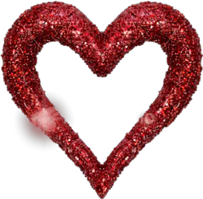 Red Glitter Heart Png Image With No