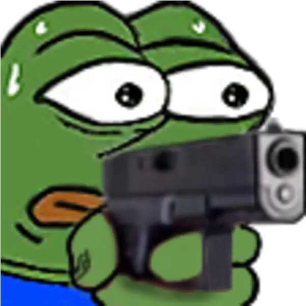 Pepe Gun 600x600 Png Clipart Download Monkagun Emote Pepe Png