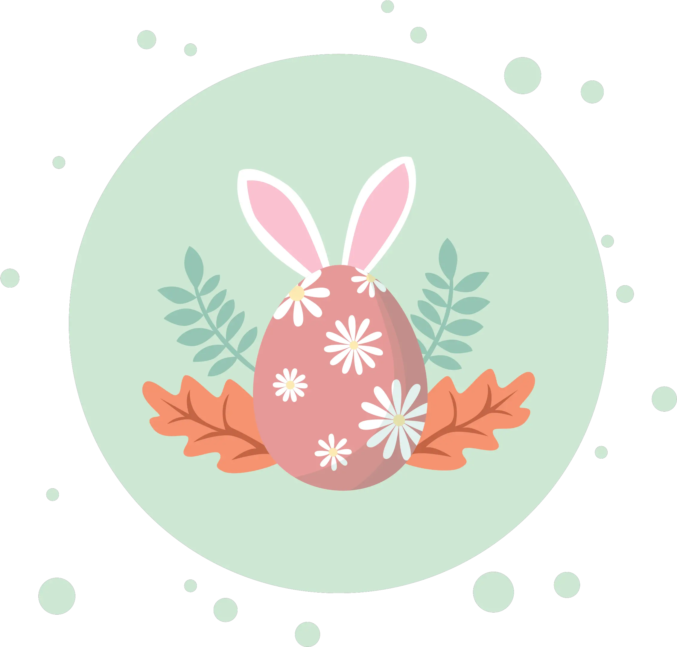 Easter Egg Plant Circle Bubbles Icon Graphic By Soe Image Easter Png Plant Based Icon
