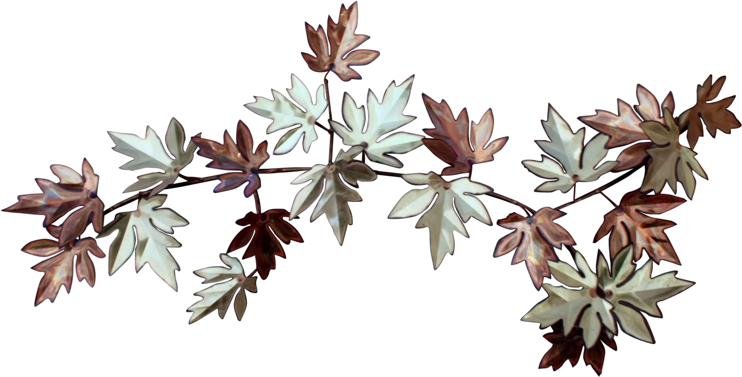 C Jere Style Copper U0026 Brass Fall Leaves Wall Sculpture Gambel Oak Png Fall Leaf Transparent