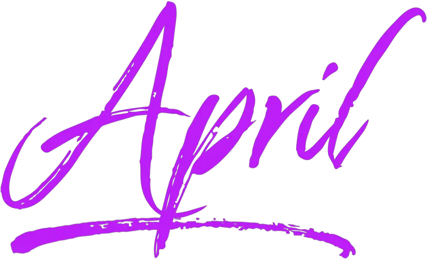 April Purple Language Png April Png