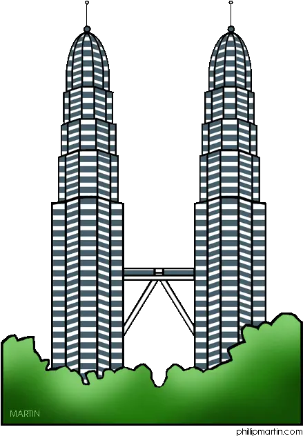 Twin Towers Clipart Petronas Towers Clip Art Png Twin Towers Transparent