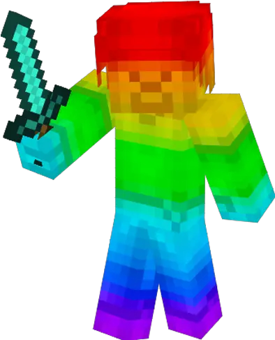 App Insights Rainbow Steve Skin For Mcpe Apptopia Minecraft Rainbow Steve Skin Png Steve Transparent