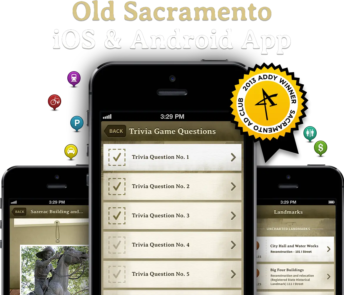 Old Sacramento Ios U0026 Android App Development Three29 Smart Device Png Market Icon Historical