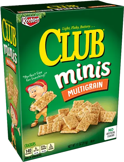 Keebler Club Minis Multi Grain Crackers Keebler Mini Club Crackers Png Grain Texture Png