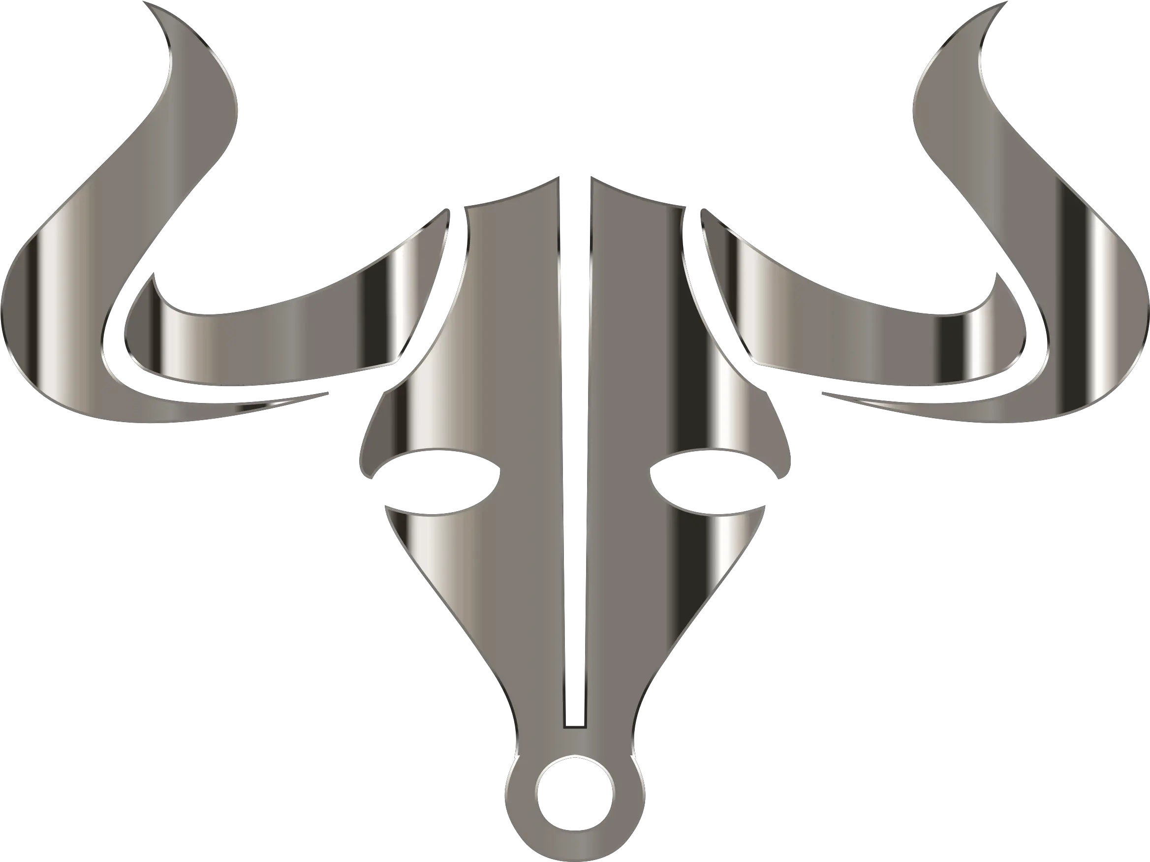 Polished Chrome Bull Icon No Background Clip Arts Bull Bull Clipart Black And White In Png Chrome Icon White