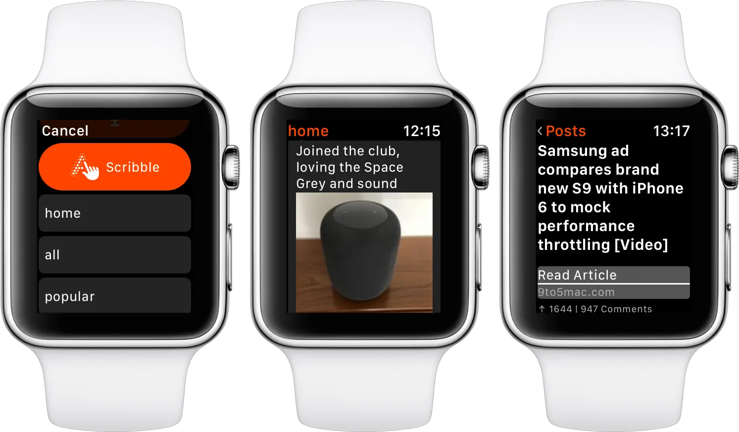 Hands On Nano Brings The Full Reddit Experience To Apple Dock On Apple Watch Png Watch Hands Png