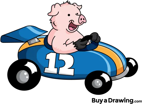 Pig Clipart Race Pig In A Race Car Png Download Full Pig In Race Car Race Car Png