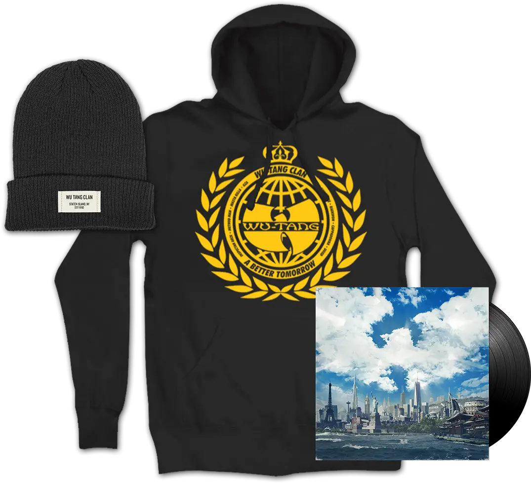 A Better Tomorrow Vinyl Beanie Hoodie Bundle Liam Gallagher Hoodie Png Wu Tang Logo Png