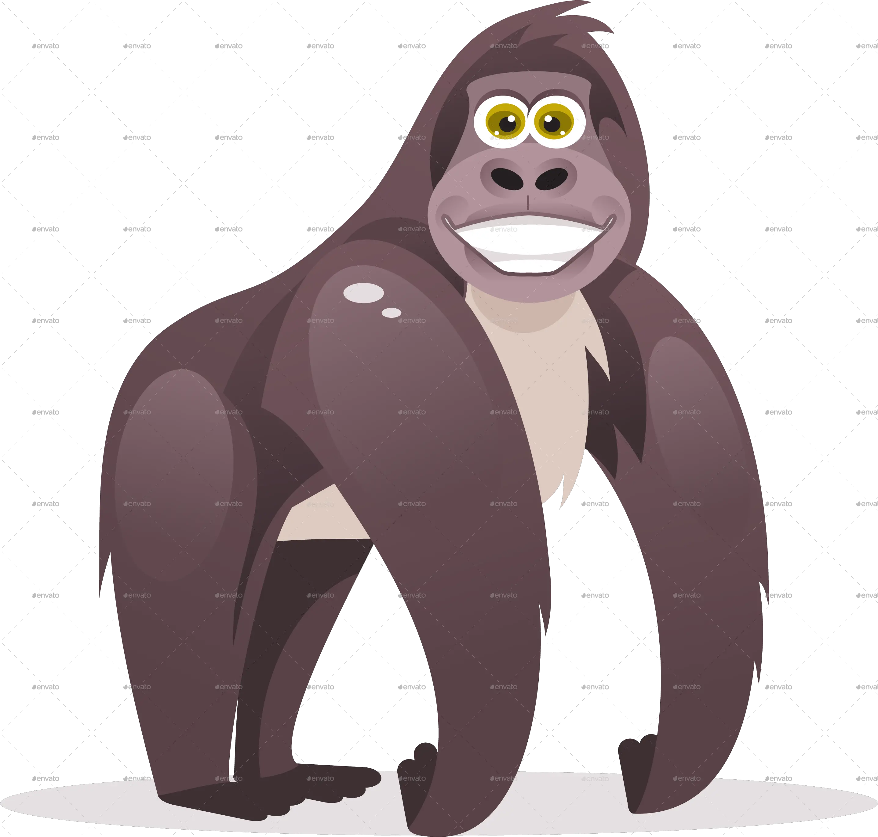 Download Gorilla Cartoon Png Illustration Full Size Png Gorilla Cartoon Transparent Gorilla Transparent Background