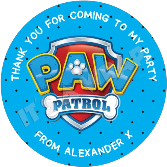 Paw Patrol Logo Sweet Cone Stickers Paw Patrol Png Paw Patrol Logo Png