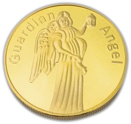 Guardian Angel Coin Guardian Angel Gold Coin Png Coin Transparent