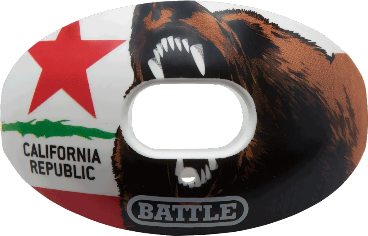 California Flag Oxygen Football Mouthguard Mouth Guard Football Png California Flag Png