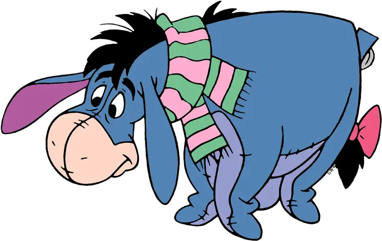 Eeyore Clip Art Eeyore The Pooh With Scarf Png Eeyore Transparent