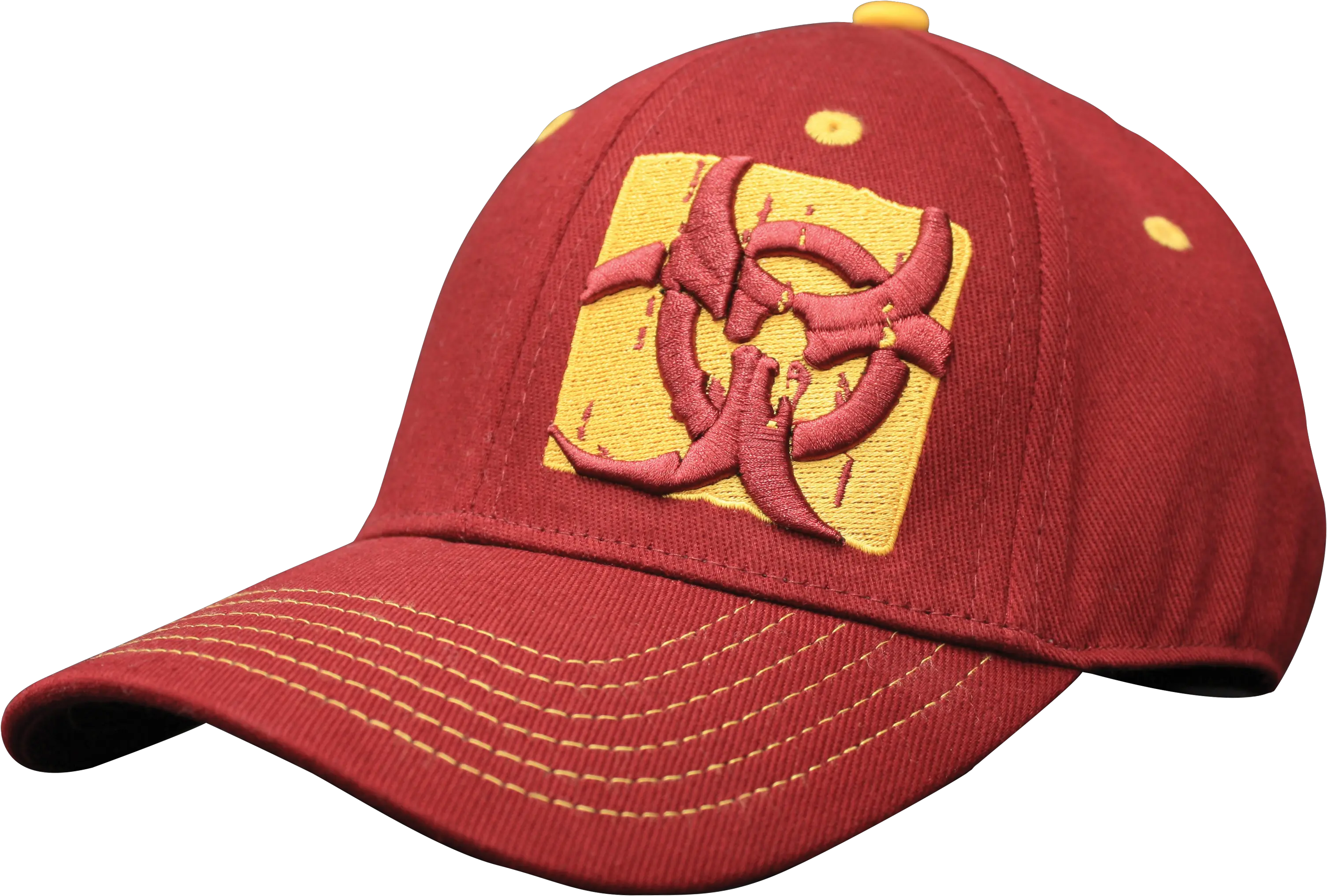 Mutant Biohazard Burgundy Baseball Cap Supplementsquare Baseball Cap Png Bio Hazard Logo