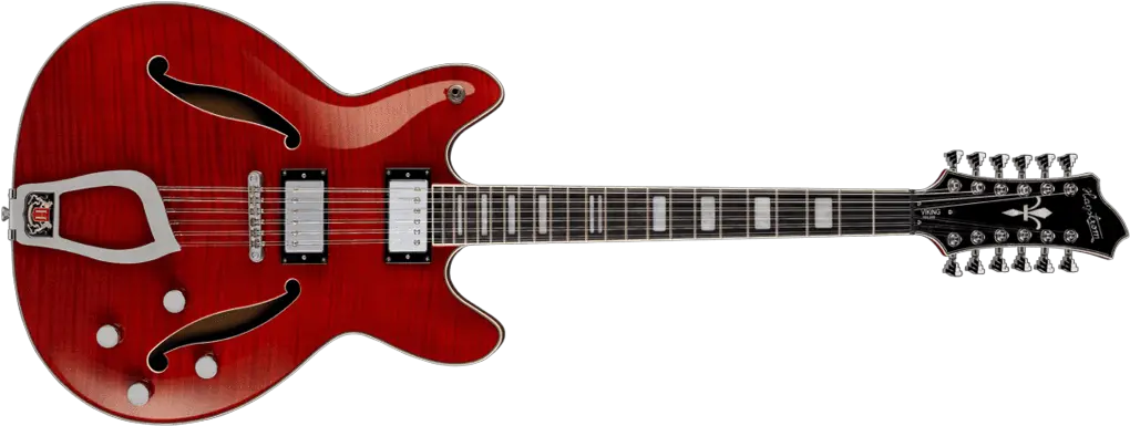 Hagstrom Viking Deluxe 12 String Wild Cherry Transparent Hagström Viking Deluxe Png Vikings Logo Transparent