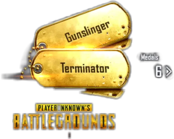 Gunslinger Terminator Badge Medal Pubg Players Unknows Gold Png Terminator Png