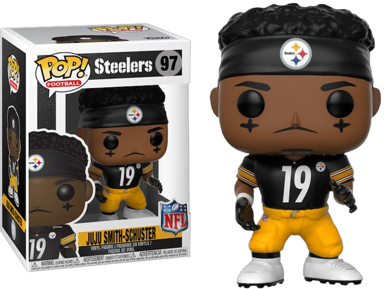 Nfl Football Juju Smith Schuster Pittsburgh Steelers Pop Julian Edelman Funko Pop Png Steelers Png