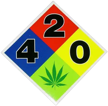 420 Hazard Sign Sticker Weed Png Hazard Icon