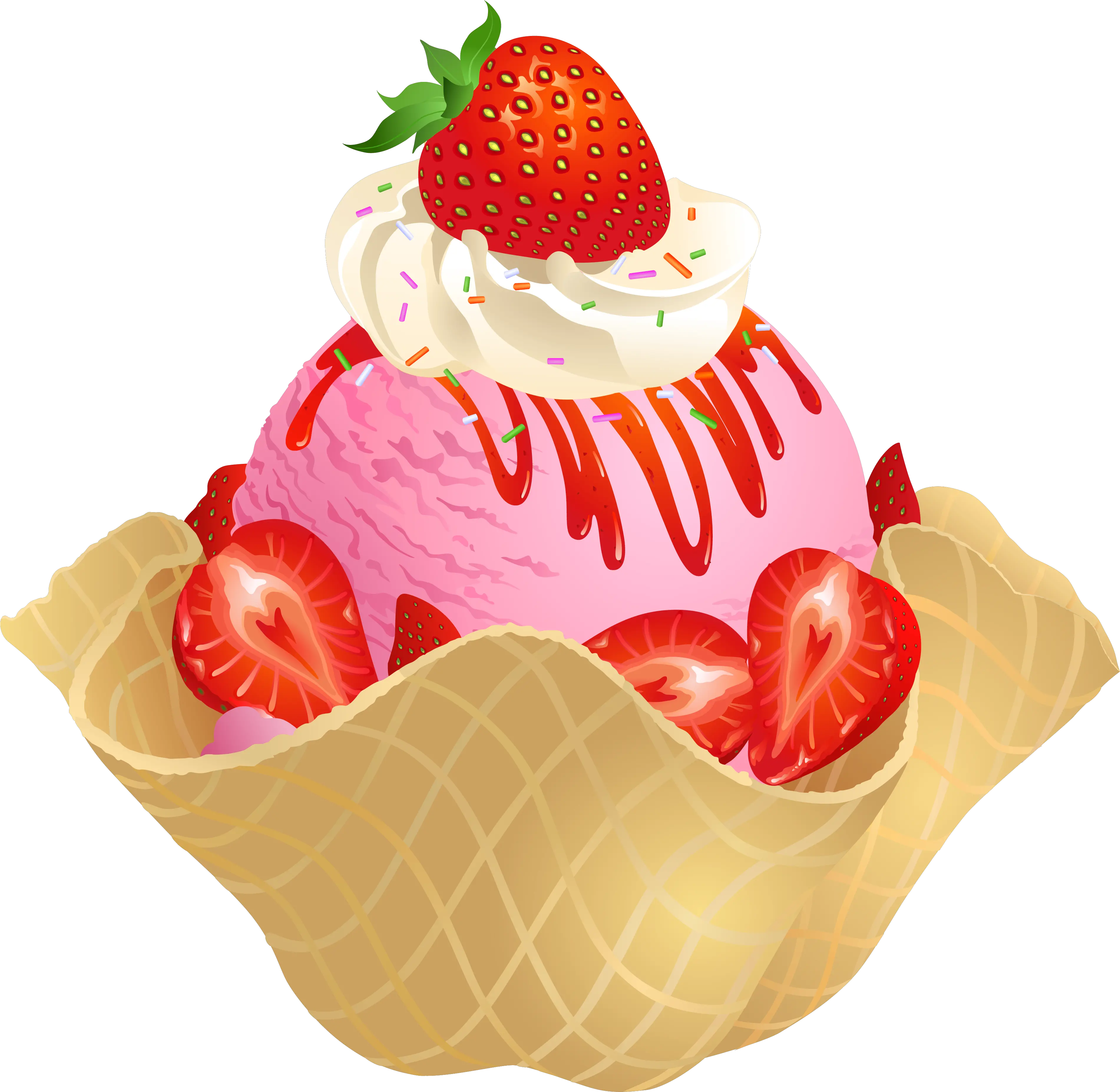 Library Of Caramel Apple Picture Royalty Free Download Strawberry Ice Cream Clipart Png Strawberries Transparent Background