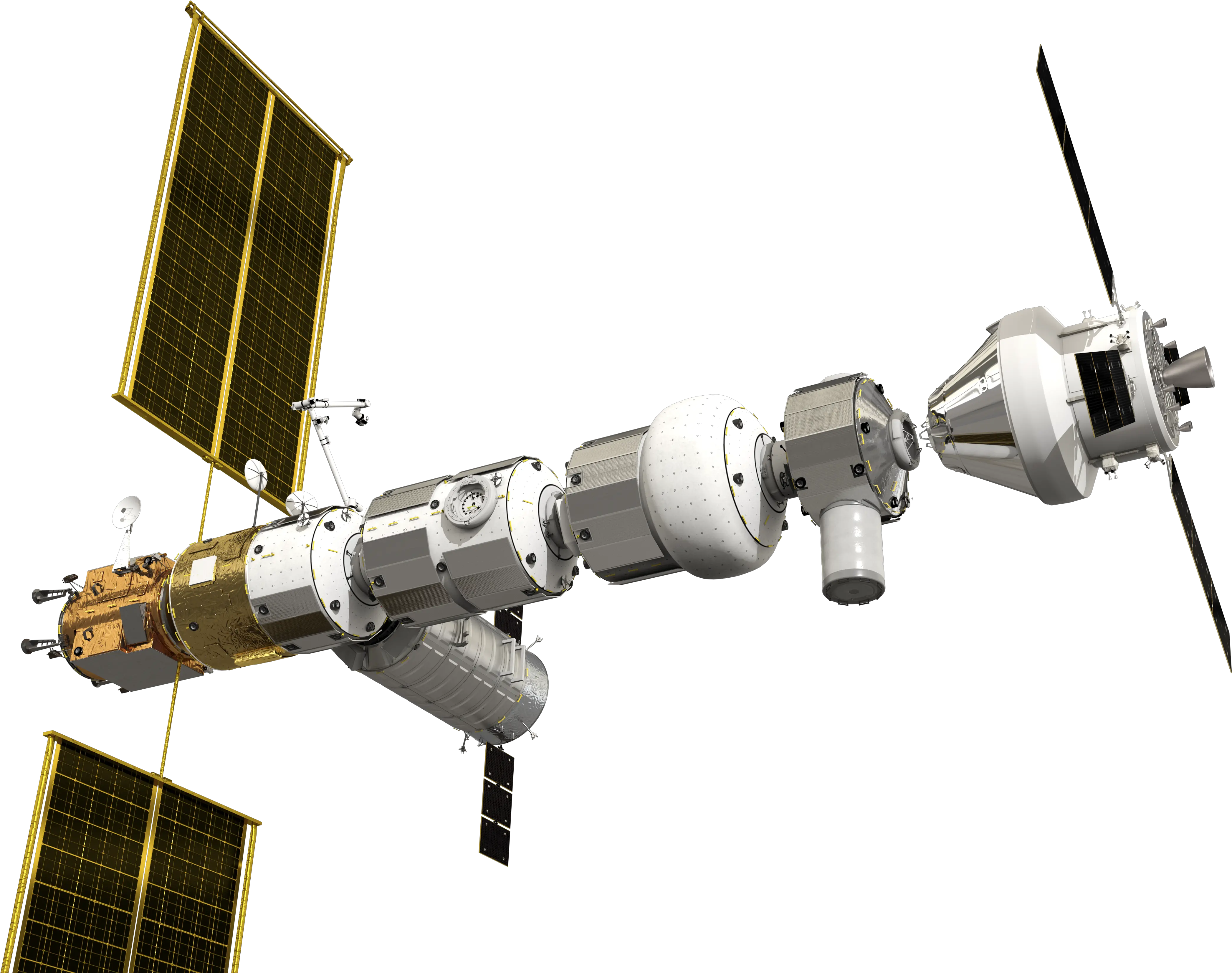 Esa Gateway With Orion Arriving U2013 Transparent Background Space Station Png Asteroid Transparent