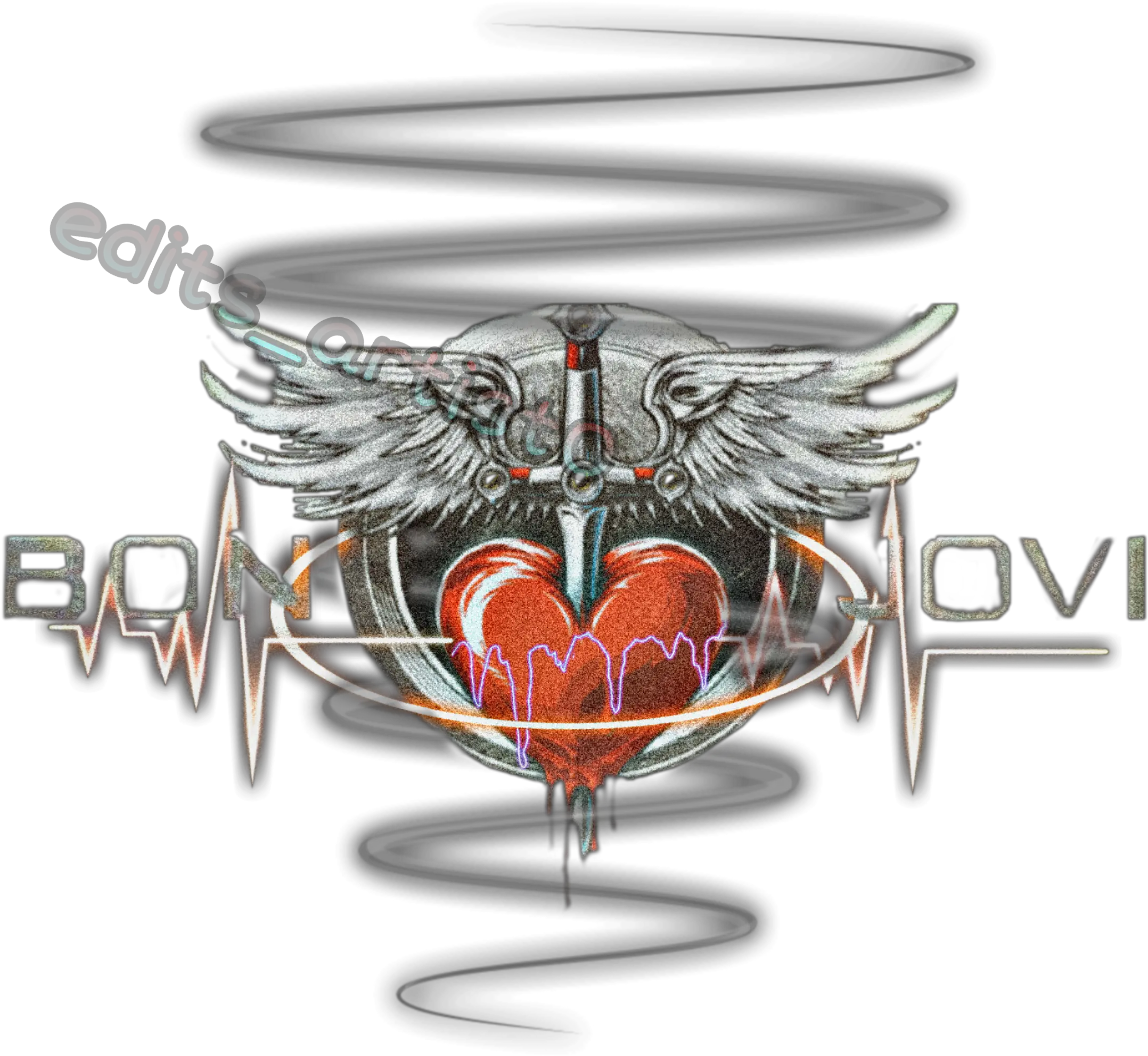 Bonjovi Bon Jovi Heart Sticker Sello De Bon Jovi Png Bon Jovi Logo