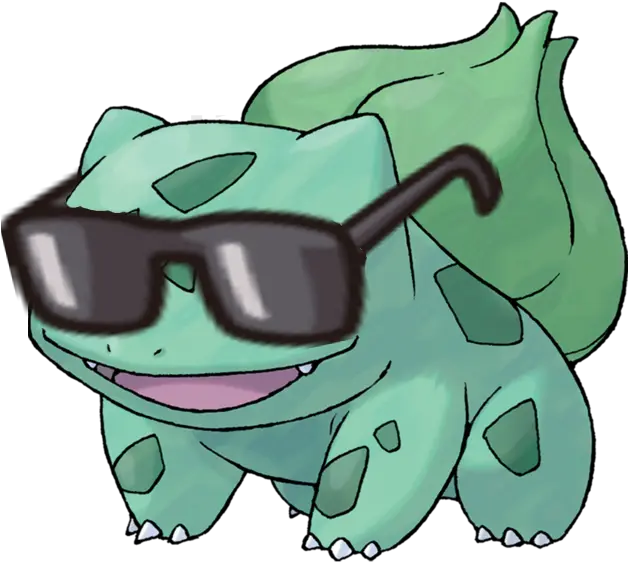Pokémon Wearing Sunglasses Pokemon Bulbasaur Png Bulbasaur Transparent