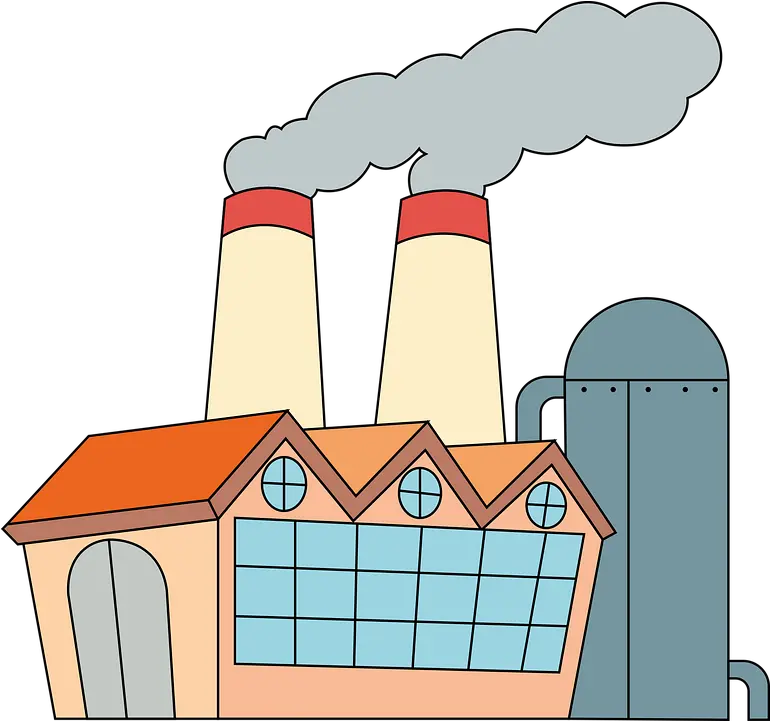 Factory Chimney Smoke Free Vector Graphic On Pixabay Fabrica Con Humo Png Factory Icon Vector Free