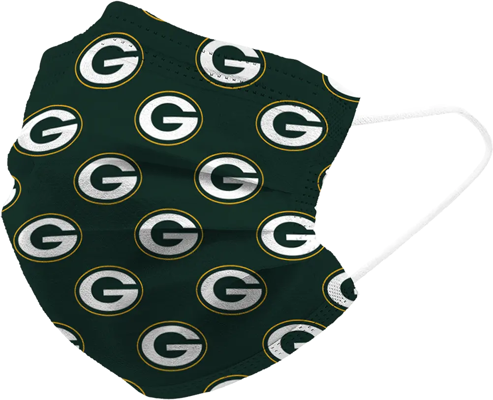 Logo Brands Green Bay Packers Disposable Face Masks 6pk Green Bay Packers Png Packers Logo Png