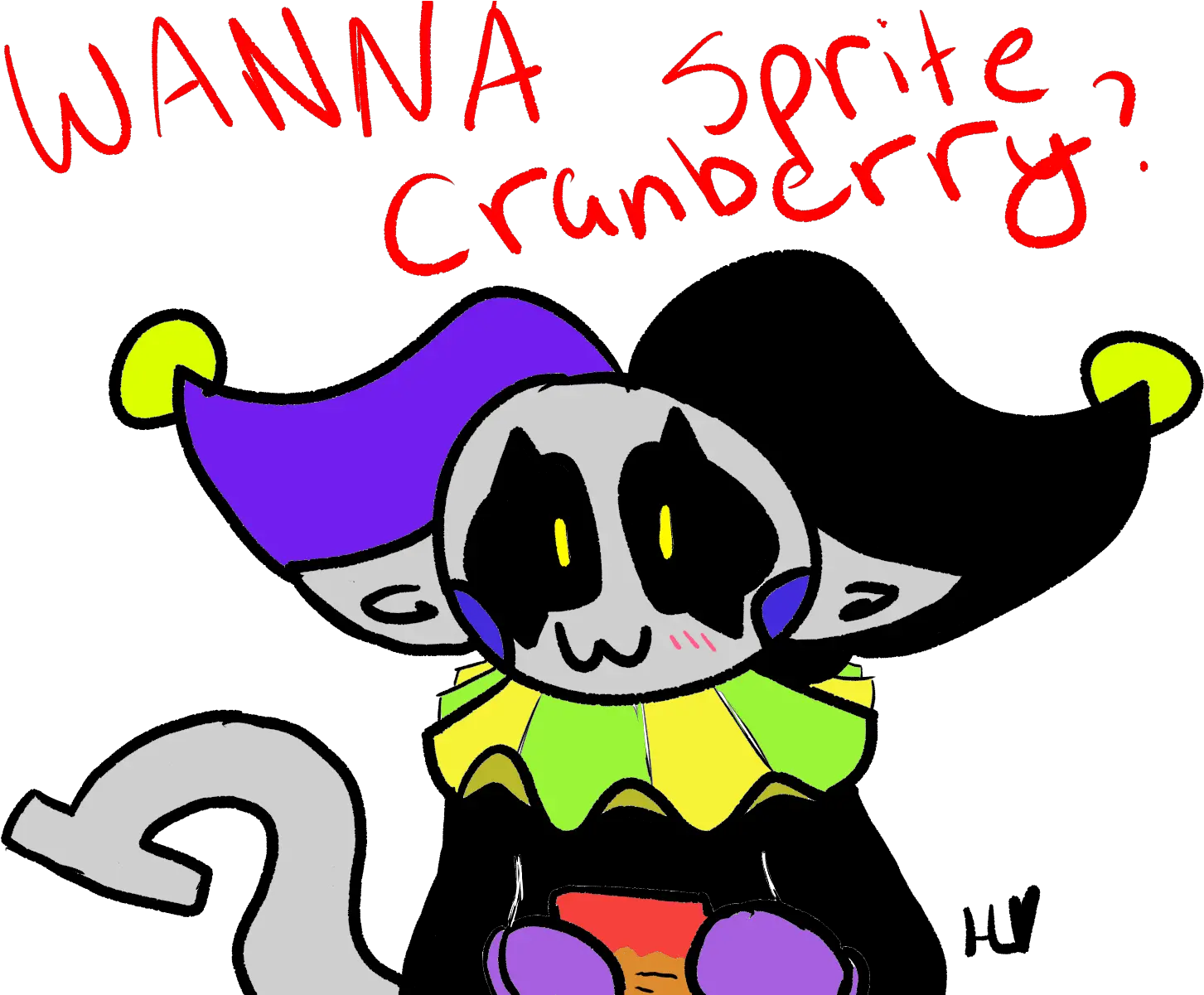 Ask Seam And Jevil Jevil Wanna A Sprite Cranberry Png Sprite Cranberry Transparent