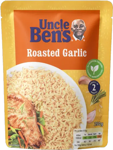 Uncle Benu0027s Special Roasted Garlic Rice 250g Uncle Bens Tomato And Basil Rice Png Garlic Png