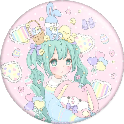 Manamoko Badges Phooey Shop Vocaloid Hatsune Miku Kawaii Pastel Hatsune Miku Png Rin Kagamine Icon