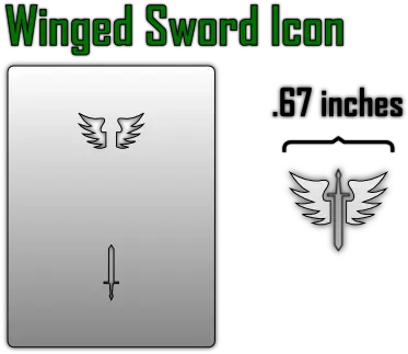 Winged Sword Airbrush Stencil Png Katana Icon