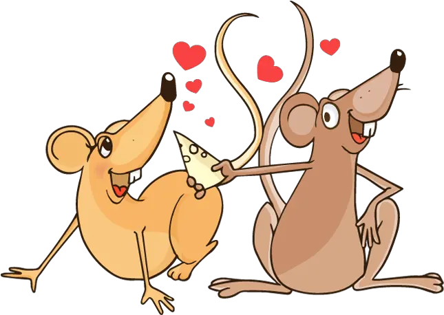 Download Hd Cartoon Rat Couple In Love Cartoon Rat Love Cartoon Rat In Love Png Rats Png