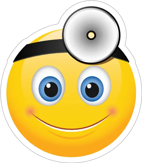 Cute Doctor Emoji Sticker Emoticon En El Espejo Png 100 Emoji Transparent Background