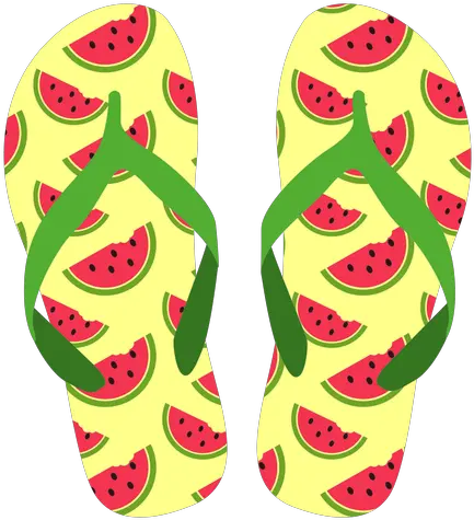 Watermelon Slices Flip Flops Transparent Png U0026 Svg Vector File Sandalia Con Flores Png Watermelon Transparent Background