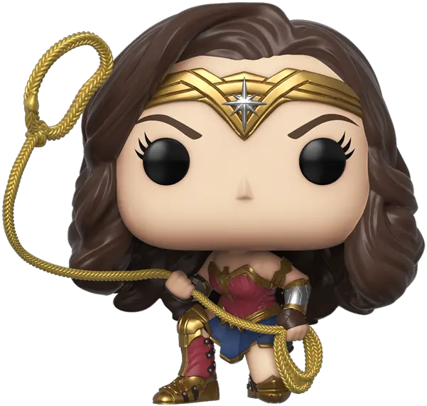 Pop Heroes Dc Ww 1984 Wonder Woman Kneeling With Lasso Metallic Wonder Woman Pop Figures Png Lasso Png