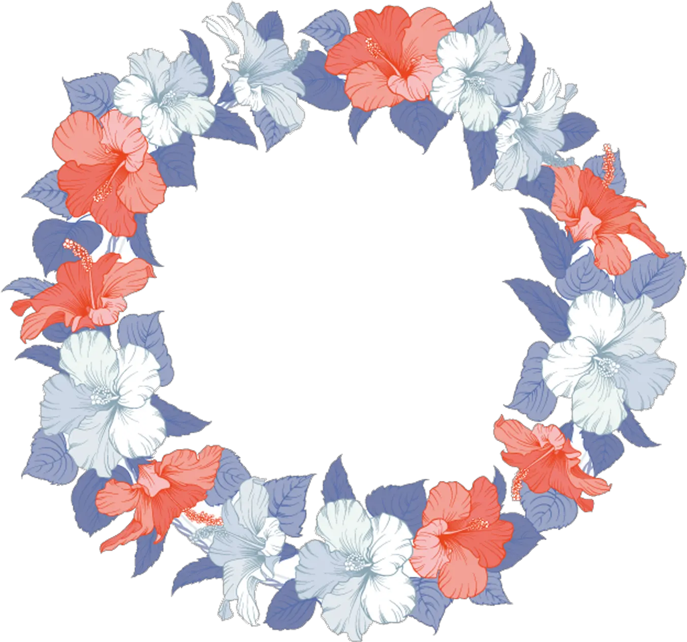 Download Jpg Invitation Flower Hibiscus Wreath Hawaii Hawaiian Wreath Clipart Png Hawaiian Flower Png