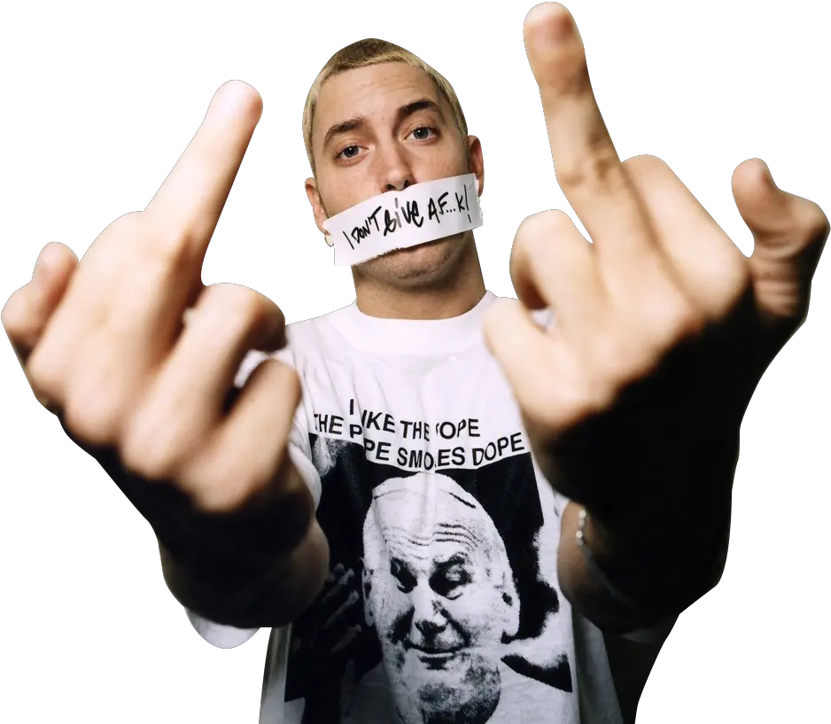 Slim Shady Middle Finger Slim Shady I Don T Give A Fuck Png Eminem Png