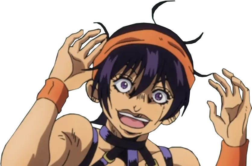 Narancia Is Happy Knowing A New Jojo Episode Came Out After Cartoon Png Jojo Face Png