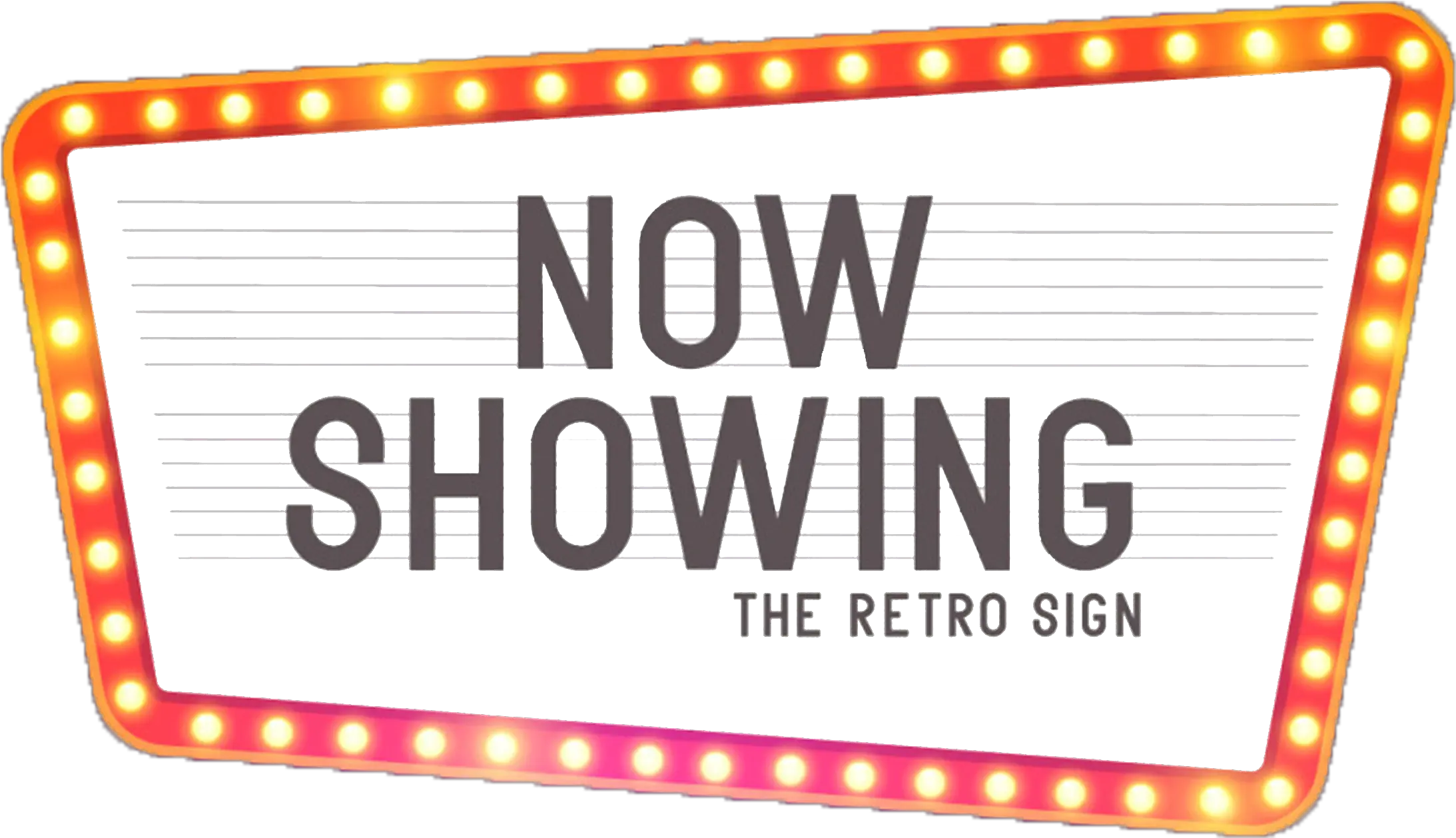 Download Theatre Cinema Neon Material Signboard Sign Retro Cinema Sign Png Neon Border Png