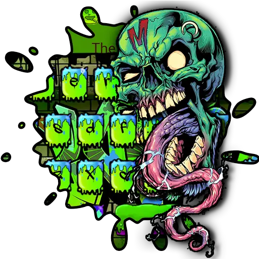 Zombie Skull Graffiti Keyboard Theme 10001004 Apk Download Illustration Png Graffiti Transparent Background