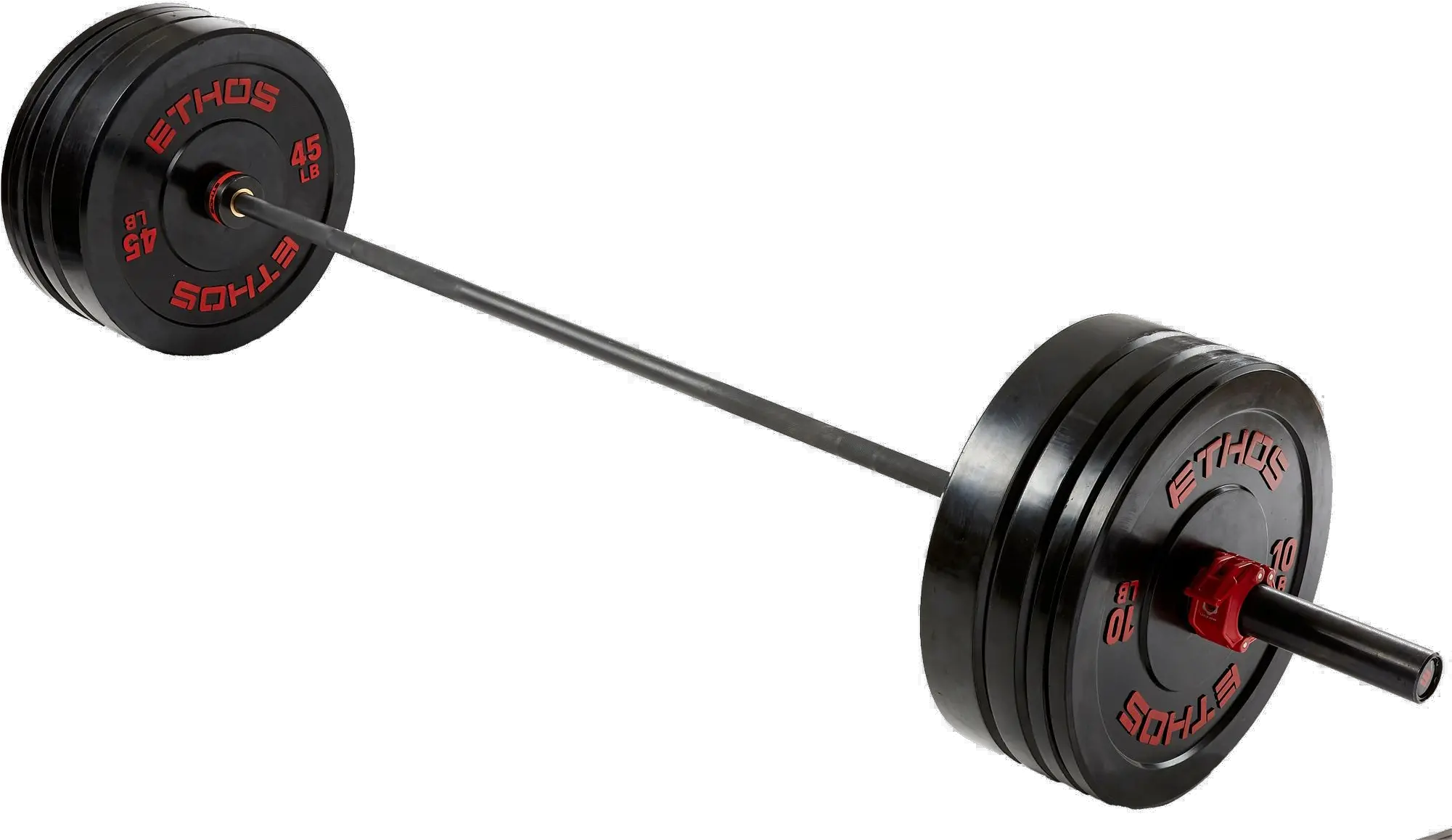 Barbell Png Image Ethos 205 Lb Olympic Rubber Bumper Plate Set Barbell Png