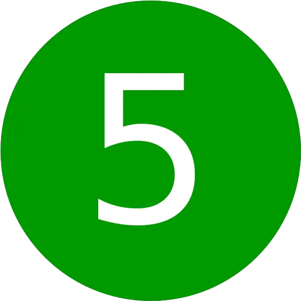 Green Round Number 5 Png Clip Arts Icono De Fb Verde Number 5 Png