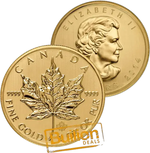 Download 2014 Canadian Maple Leaf Gold 1 Oz Coin Bulk Gold Png Canadian Maple Leaf Png