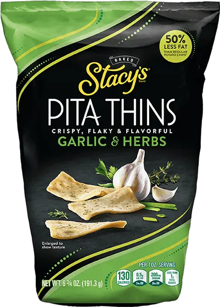 Stacyu0027s Garlic U0026 Herbs Pita Thins Thin Pita Chips Png Garlic Png