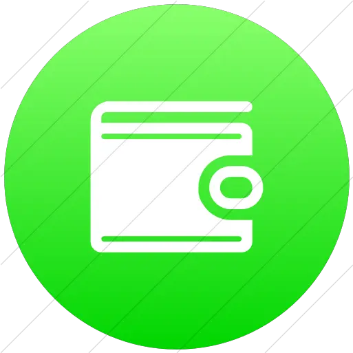 Flat Circle White Neon Green Wallet Icon Png Wallet App Icon